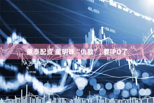 象泰配资 董明珠“仇敌”, 要IPO了