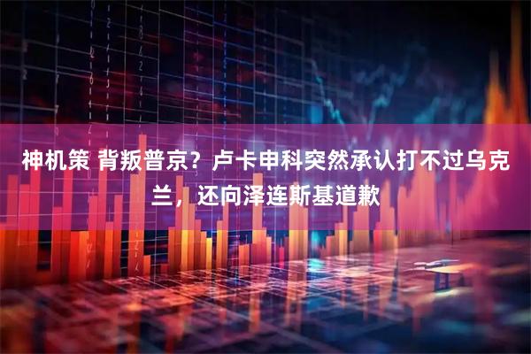 神机策 背叛普京？卢卡申科突然承认打不过乌克兰，还向泽连斯基道歉